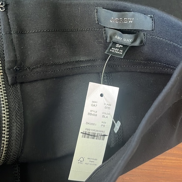 J. Crew Petite pixie pants stretch ponte BB459 Black SP S - Picture 6 of 7